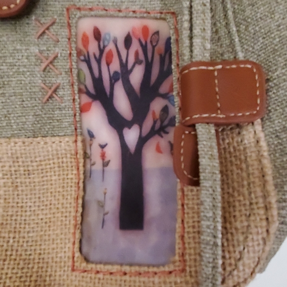 NWOT Sherpani canvas and burlap backpack - Picture 2 of 10